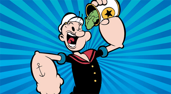 Popeye, un grand amateur d'épinards !